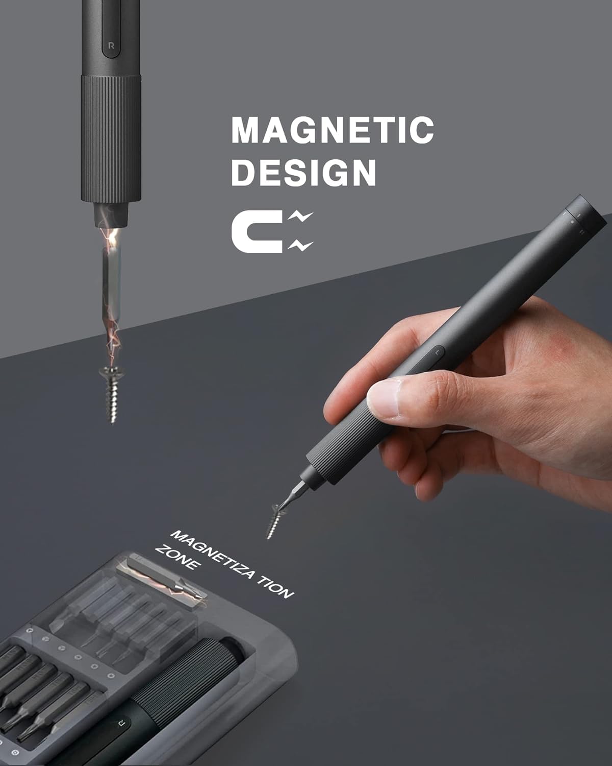 Xiaomi Electric Precision Screwdriver, All-metal Gearbox, Powerful Magnetic Motor, Rechargeable Lithium Battery, S2 Steel Screwdriving Bits, Type-C Charging, Aluminium Alloy Case (Power Screwdriver)