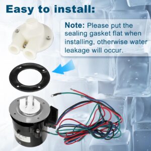 Ice Maker Machine Pump Motor Assembly with Capacitor Replacement for Hoshizaki PA0613, S-0613, 321444A01, 321444A02, 3A2638A03, HS-0176, Also Replaces APTA92P10WD1