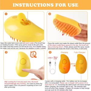 New 3 In1 Steamy Pet Cat Brush Cleanser Vapor, Cat Steam Brush, Cat Hair Brush with Steamer,Steaming Pet Hair Brush, Pet Cat Comb with Steam, Spray Comb for Cats, Steam Pet Brush for Dogs Cats