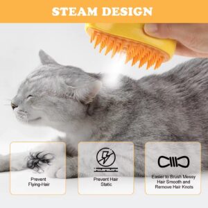 New 3 In1 Steamy Pet Cat Brush Cleanser Vapor, Cat Steam Brush, Cat Hair Brush with Steamer,Steaming Pet Hair Brush, Pet Cat Comb with Steam, Spray Comb for Cats, Steam Pet Brush for Dogs Cats