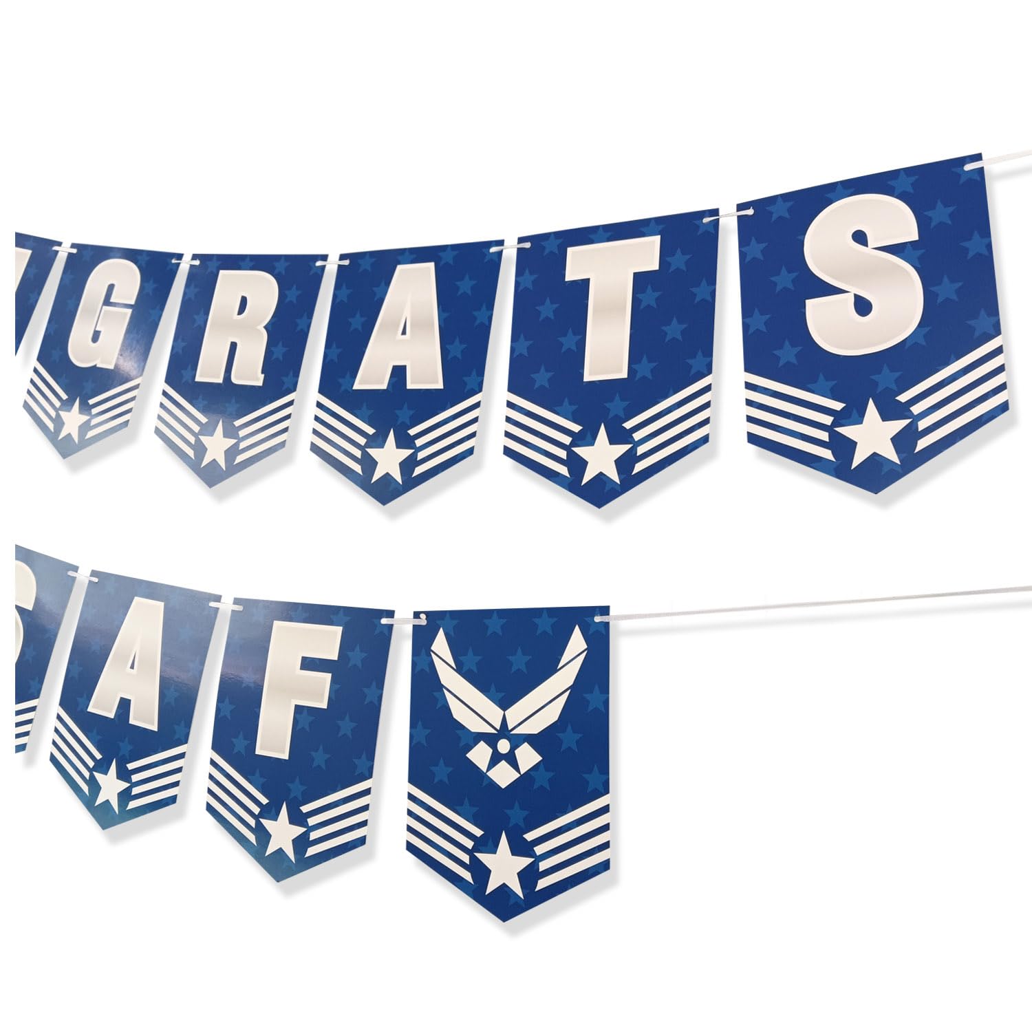 Military Theme Congrats USAF Banner,Military US Air Force Graduation Parties, Retirement, Welcome Home & Birthdays Party Decoration Supplies