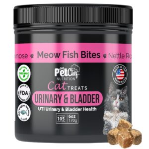 Pet Chef CAT Treats: Cat Bladder Health & UTI Prevention. Reduce, heal & Stop Kidney, Bladder and Painful UTIs. Cat Supplements with Amazing Benefits. Natural, Organic Holisitic Health. Low Calories.