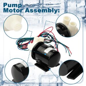 Ice Maker Machine Pump Motor Assembly with Capacitor Replacement for Hoshizaki PA0613, S-0613, 321444A01, 321444A02, 3A2638A03, HS-0176, Also Replaces APTA92P10WD1