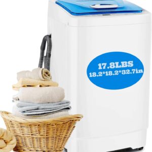 Nictemaw MB005572_BL Portable Washing Machine, 17.8 Lbs-Blue White