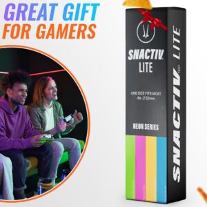 SNACTIV LITE Finger Chopsticks for Gamers 4PC NEON Bundle - As Seen on Shark Tank! The Official Snacking Tool of the Future - Enjoy Snacks and Chips with Ease - Innovative Gaming Snacking Solution