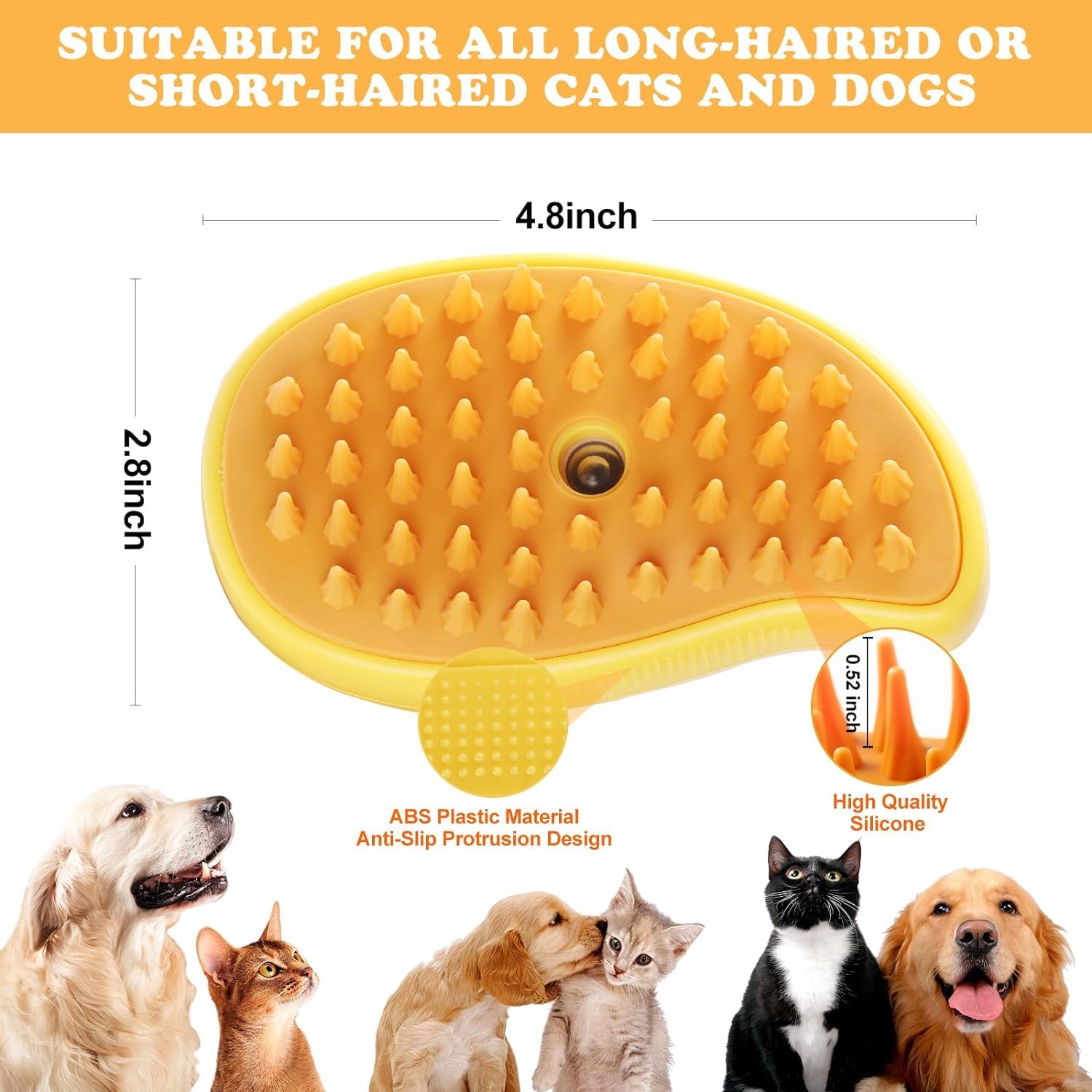 New 3 In1 Steamy Pet Cat Brush Cleanser Vapor, Cat Steam Brush, Cat Hair Brush with Steamer,Steaming Pet Hair Brush, Pet Cat Comb with Steam, Spray Comb for Cats, Steam Pet Brush for Dogs Cats