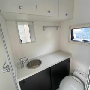 Offroad Caravans Trailer with Bedroom/Living Room/Bathroom and Kitchen.White and Black Color.