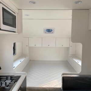 Offroad Caravans Trailer with Bedroom/Living Room/Bathroom and Kitchen.White and Black Color.