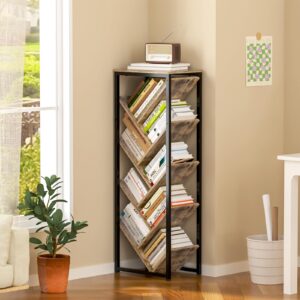 Cutogxon Tree Bookshelf - 9 Tier Floor Standing Tree Bookshelf for CDs/Movies/Books, Small Bookshelf for Small Spaces Bookshelves Wooden Book Storage Organizer Shelves for Bedroom Living Room