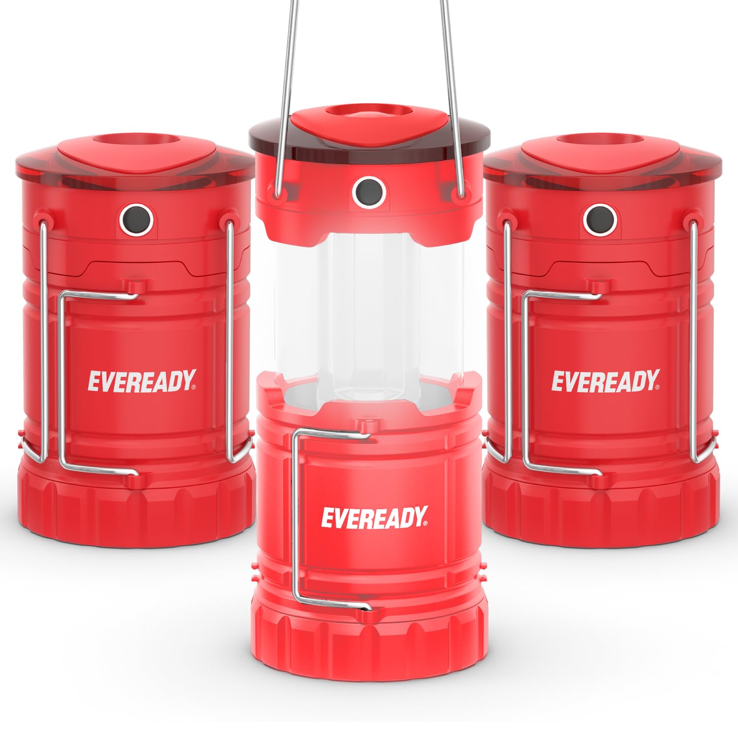 Eveready LED Camping Lantern 360 PRO (3-Pack), Super Bright Tent Lights, Rugged Water Resistant LED Lanterns, 100 Hour Run-time (Batteries Included)