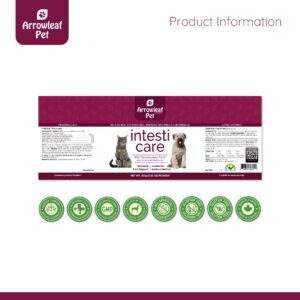 Arrowleaf Leaf Intesti Care by NaturPet Inc for Dogs & Cats | Natural Alternative to Chemical Wormers | Promotes a Healthy intestinal Tract | Contains Diatomaceous Earth | 165g