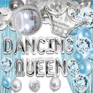 blue dancing queen birthday decoration dancing queen party decorations mamma mia disco birthday party decors 70s disco decoration