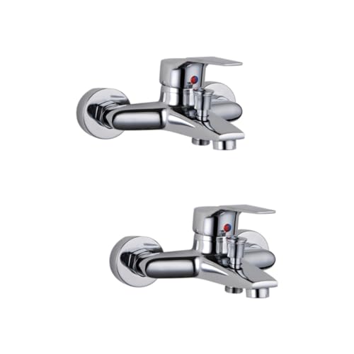 jojofuny 2pcs Faucets for Bathroom Sinks Kitchen Bathroom Sink Faucets Bathtub Faucet Hot and Cold Water Faucet