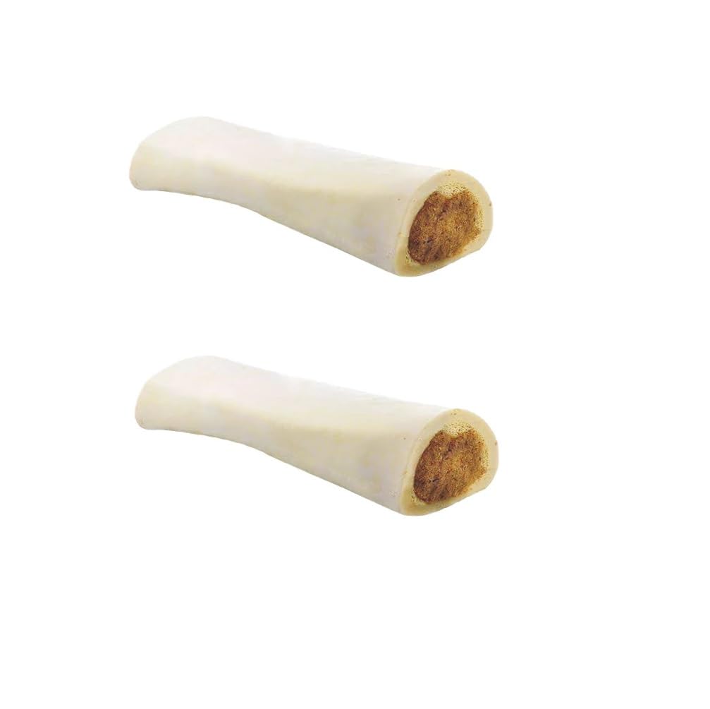 MPP Stuffed Peanut Butter 6 Inch Shin Dog Bones Refillable Nutritious Dental Chew (5 Bones)