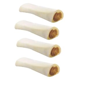 MPP Stuffed Peanut Butter 6 Inch Shin Dog Bones Refillable Nutritious Dental Chew (10 Bones)