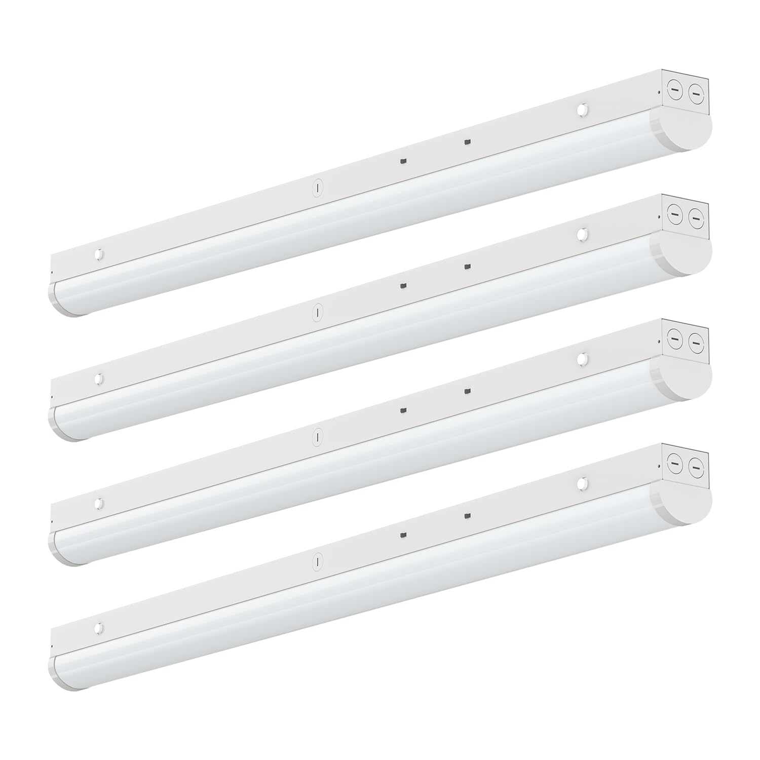 4FT LED Linear Strip Light, Super Bright LED Shop Lights 30W 40W 50W 60W 70W Selectable/100V-277V 6CCT 3000K-6500K, Flush Mount 0-10V Dimmable Commercial Garage Indoor Ceiling Light, ETL DLC(4 Pack)