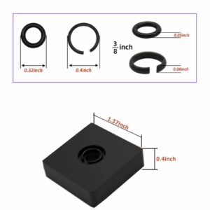 (3+3Sets) 1/2” and 3/8" Impact Retaining Ring Clip Impact Friction Ring with O-Ring for Milwaukee Electric/Pneumatic Type Impact Wrench, Retainer Ring Anvil Install Tool Included