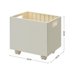 Cyrank Rectangle Storage Basket, Large Basket Storage Bins for Shelves Rectangle Storage Bin Storage Baskets(with Wheel)