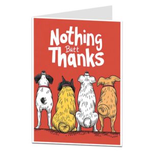 limalima funny thank you card dog design perfect for boss dog sitter vet tech veterinarian large 5.82 in x 8.26 in thick sturdy card