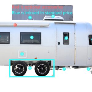 Airstream Caravans Trailer with Bedroom/Living Room/Bathroom and Kitchen.Now Travelling is Much Easy, 24 * 7.15 * 8ft.