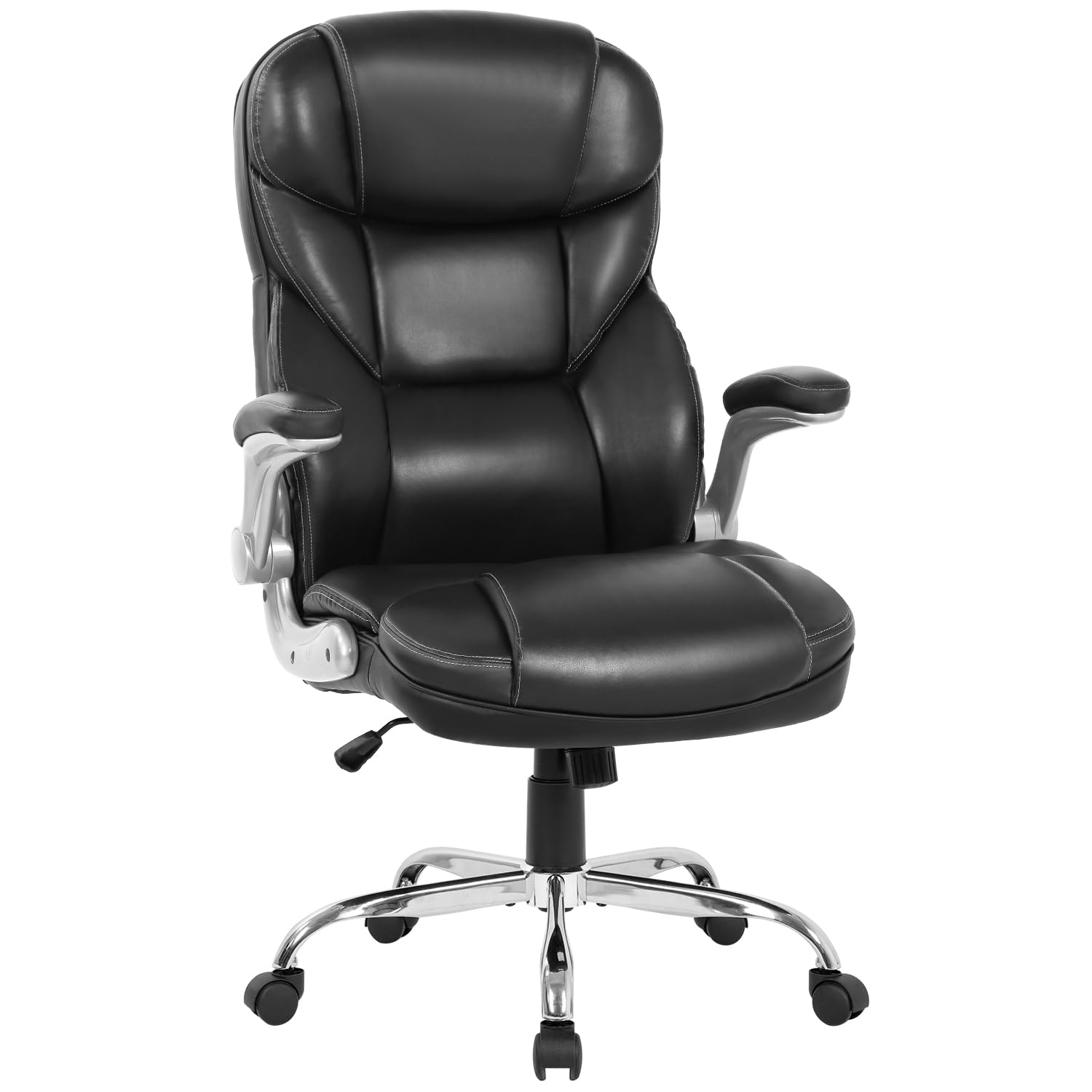 PayLessHere Big and Tall Office Chair 400lbs Executive Leather Office Chair Adjustable Swivel and Armrest Computer Desk PU Leather Chair for Home Office