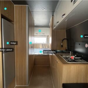 Airstream Caravans Trailer with Bedroom/Living Room/Bathroom and Kitchen.Now Travelling is Much Easy, 24 * 7.15 * 8ft.