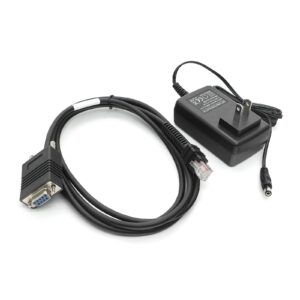 carpsdzy ds3678 rs232 serial cable with 12v power supply for zebra ds3608 ds3678 li3608 li3678 handheld barcode scanner, rj-45 interface to db9 female connector, 6.5ft(2m) straight, 9 pin, 12v