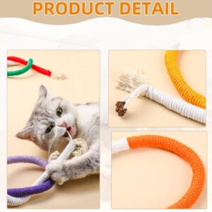 Petelligent 3-Pack Bent Cat Rope Toy, Pet Chew Toys, Interactive Tease Toys for Cats and Kittens, Bite-Proof Playthings, Cotton Rope Kitten Toys for Dental Care and Stress Relief, Pet Supplies