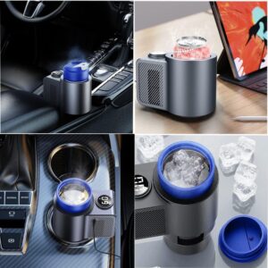 YUEMIDAMY 2-in-1 Smart Cooler Cups Holder, Portable Car Cooler Cup Mug Tumbler Holder Practical Small Cooler Cooling and Heating Beverage for Office,Travel,Truck,Household