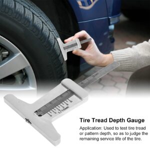 Tire Tread Depth Gauge, Thread Depth Gauge, read Depth Gauge Measuring Tool, Tire Depth Gauge, accurate Stainless Steel, Easy Read, Portable, for long-lasting