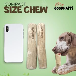 GOODHAPPI Natural Coffee Wood Dog Chew - Safe Wood Chews for Dogs, Perfect Chew Toys for Puppies 0-6 Months, Durable Coffee Stick Teething Toy for Puppies - Pack of 2 PCS