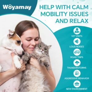 Woyamay Hemp Oil for Dogs and Cats - Pets Anxiety Relief, Calming Treat for Pain, Slееp, Strеss, Hiр and Jоint, Аrthritis, Skin and Coat Health Support (2 Pack)