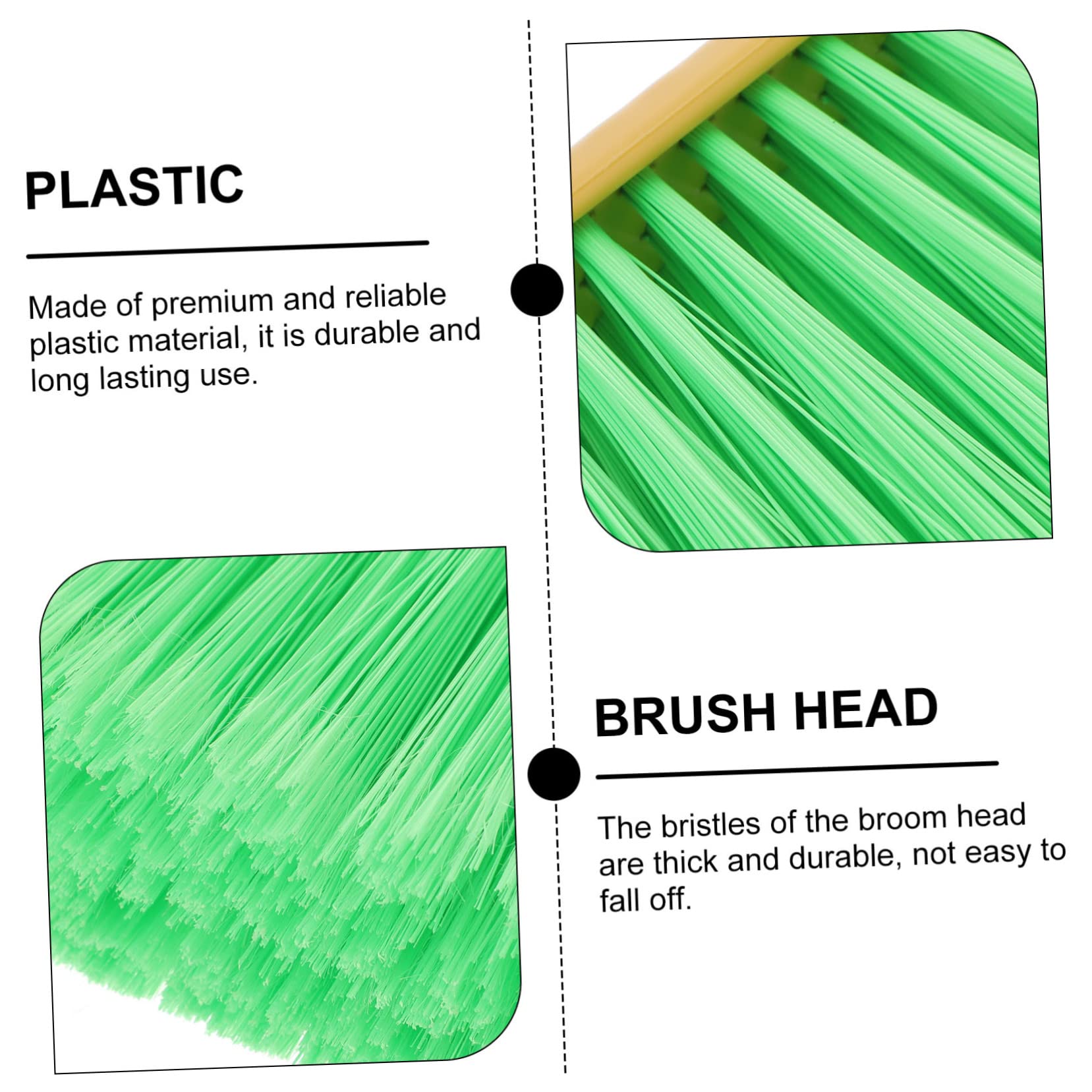 Anneome Durable Plastic Broom Head Replacement for Indoor and Outdoor Cleaning Compatible with Broom Sticks for Household and Commercial Use Broom Accessories