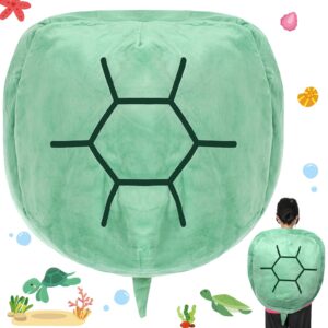 smoothnovelty 31.5 inch wearable turtle shell giant stuffed tortoise pillows plush animal large turtle body pillow funny cuddle shell toy dress decoration creative gifts, green