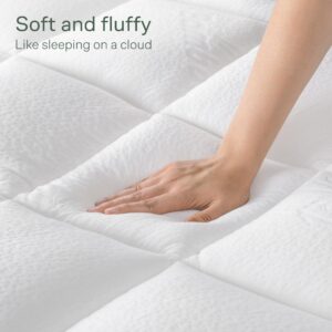 Ultra Soft 2 Inch Twin Mattress Topper - Bamboo Viscose Mattress Pad for Back Pain Relief - Machine Washable - Naturally Cooling for Hot Sleepers