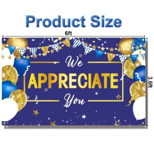 Ushinemi We Appreciate You Decorations Thank You Banner, Employee Staff Team Appreciation Week Teacher Nurse Doctor Pastor Party Supplies