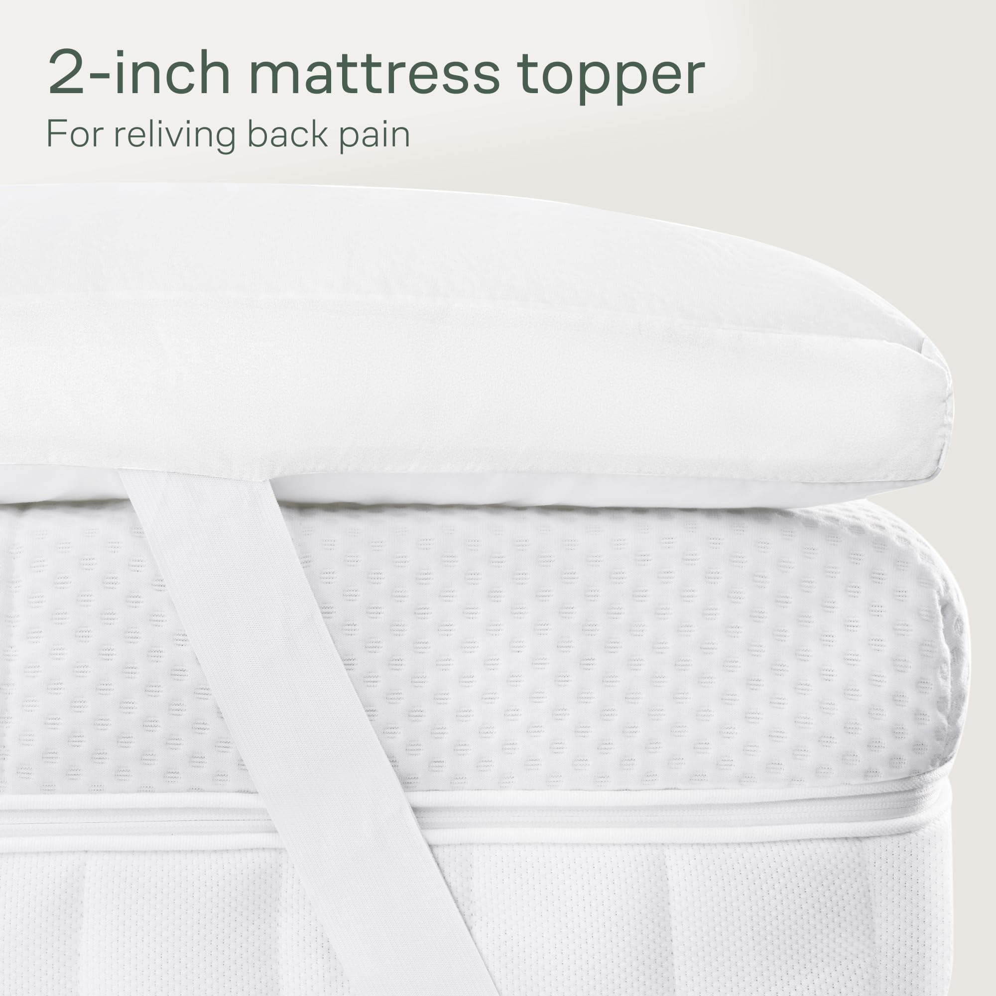 Ultra Soft 2 Inch Twin Mattress Topper - Bamboo Viscose Mattress Pad for Back Pain Relief - Machine Washable - Naturally Cooling for Hot Sleepers