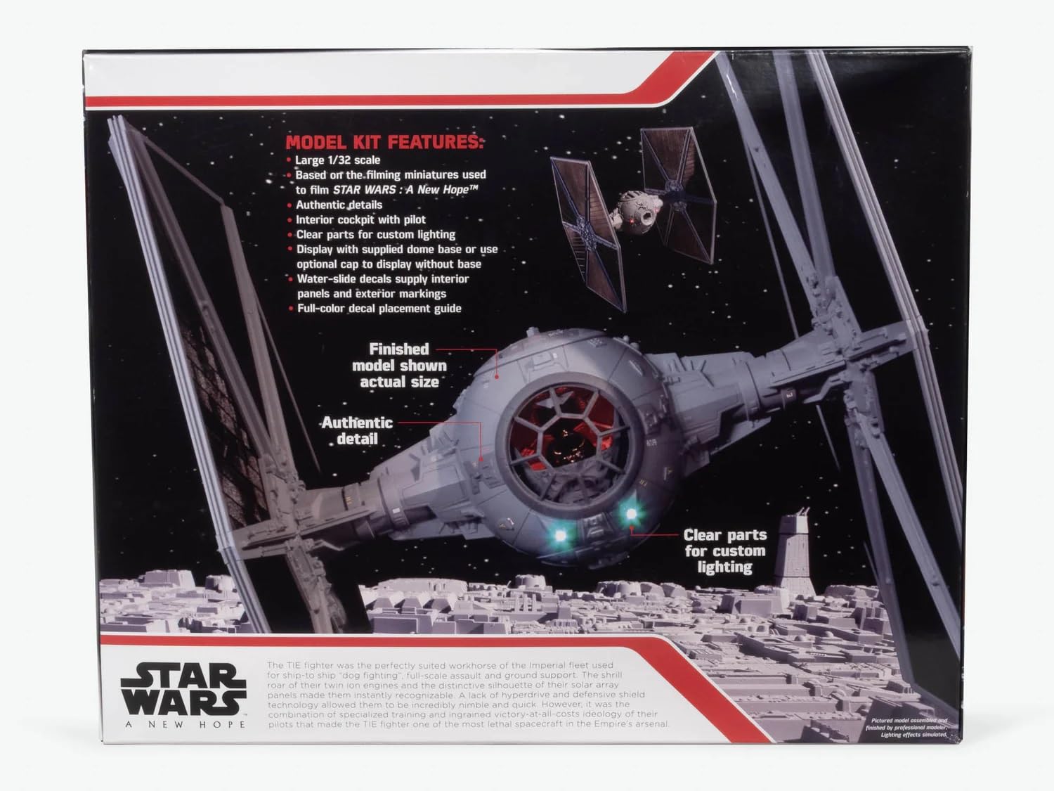 Skill 2 Model Kit Tie Fighter Episode IV – A New Hope (1977) Movie 1/32 Scale Model by AMT AMT1341