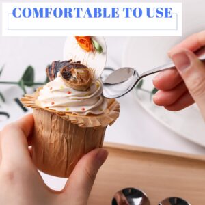 HANSGO 10PCS Mini Coffee Spoons, 4.6 Inch Demitasse Espresso Spoons Small Stainless Steel Tea Spoon for Cake Ice Cream Dessert Food Sample Cocktail Hour Party Favor