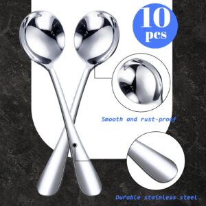 HANSGO 10PCS Mini Coffee Spoons, 4.6 Inch Demitasse Espresso Spoons Small Stainless Steel Tea Spoon for Cake Ice Cream Dessert Food Sample Cocktail Hour Party Favor