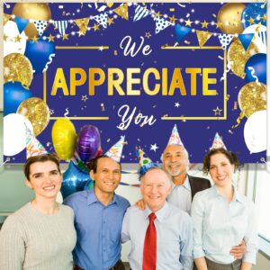 Ushinemi We Appreciate You Decorations Thank You Banner, Employee Staff Team Appreciation Week Teacher Nurse Doctor Pastor Party Supplies