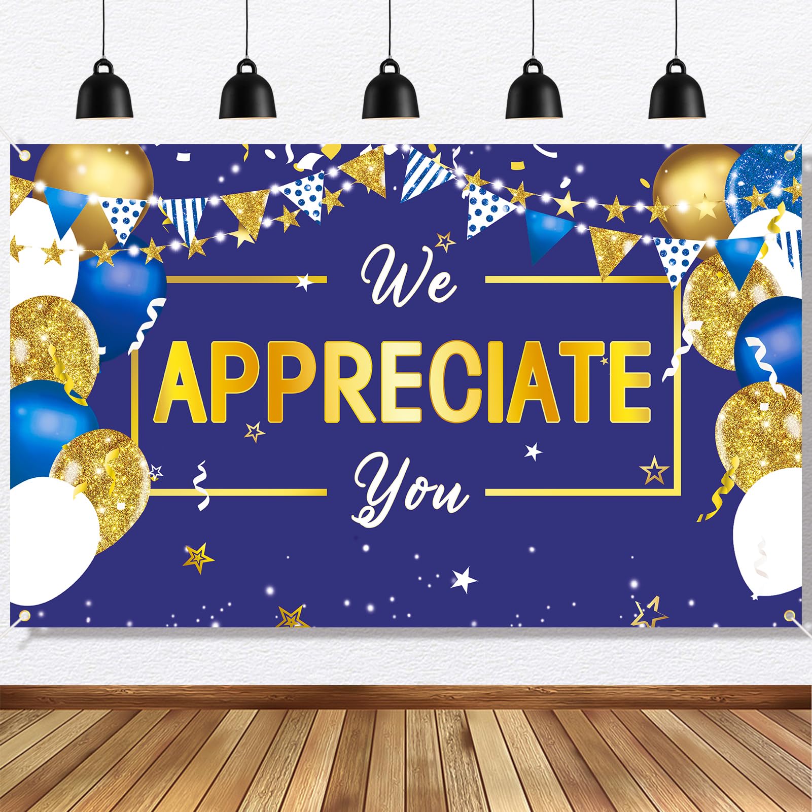 Ushinemi We Appreciate You Decorations Thank You Banner, Employee Staff Team Appreciation Week Teacher Nurse Doctor Pastor Party Supplies