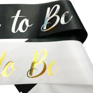 NAUXIUDSJS Bride to Be Sash and Groom to Be Sash, Bachelorette Party Supplies Engagement Party Favors, Bridal Shower Sashes Bachelor Decorations Just Married Gift Engaged Decor Accessories