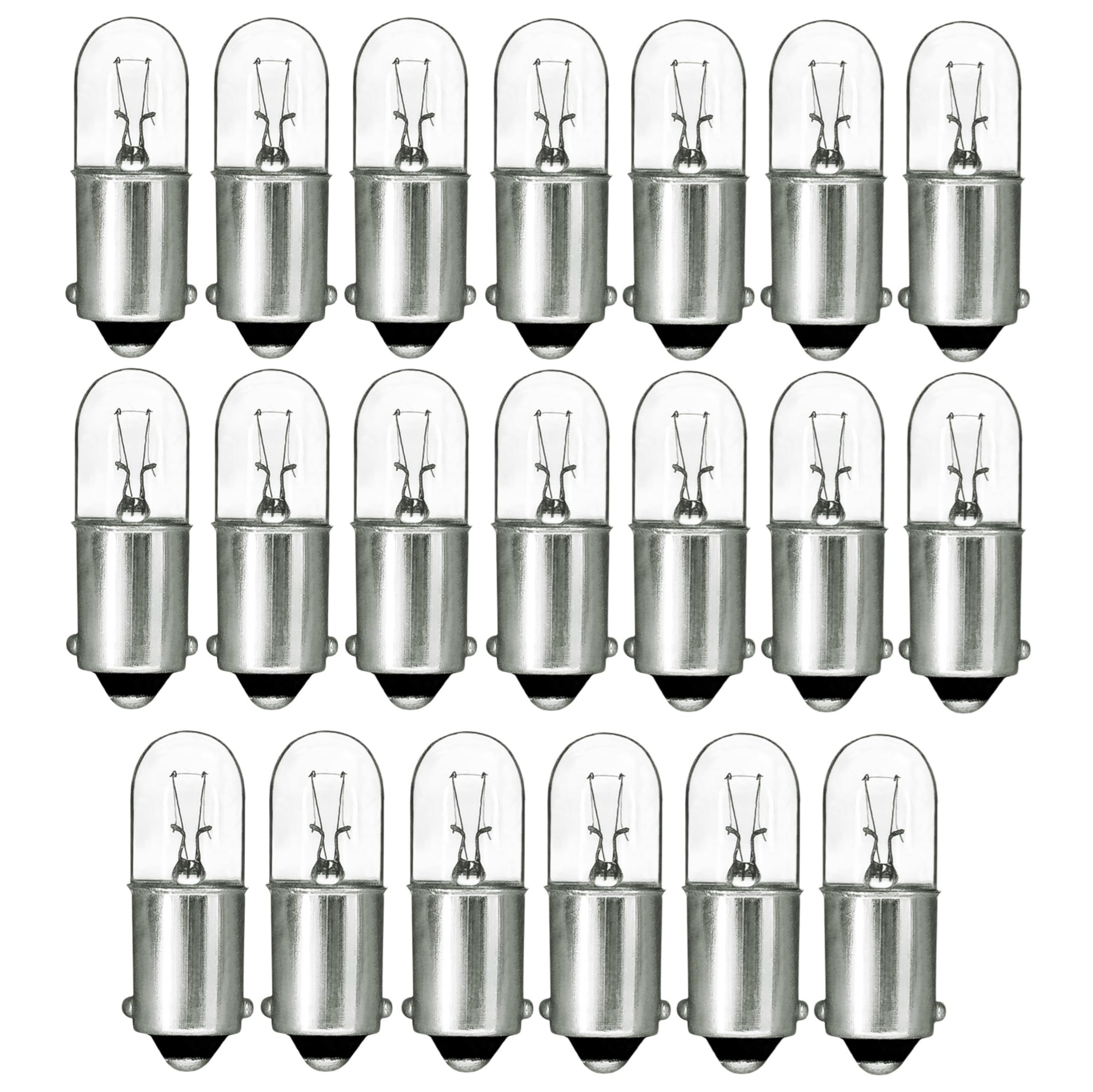 OCS Parts Model 1820 Light Bulbs | 20-Pack | T3.25 2.8W 28V Miniature BA9s Bayonet Base | Replacement Lamps for Automotive, Industrial, Jukebox, and Gaming Machines