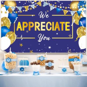 Ushinemi We Appreciate You Decorations Thank You Banner, Employee Staff Team Appreciation Week Teacher Nurse Doctor Pastor Party Supplies