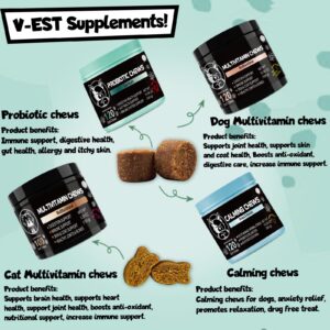 V-EST Probiotics for Dogs - Probiotic Chews for Dogs - Gut Health for Dogs - probiotico para perro - Digestive enzymes for Dogs - Dog probiotics - Dog Health Supplies - Dog Gut Health