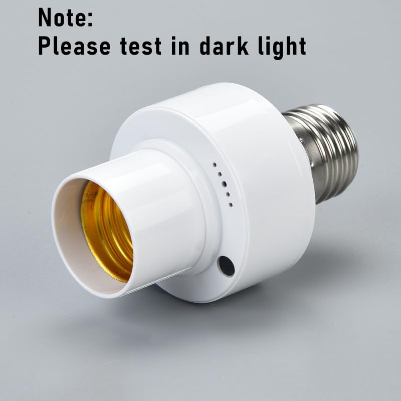 Motion Sensor Light Socket, Radar Motion Screw LED CFL Incandescent Bulb Adapter, Outdoor Indoor Garage Light, for Basement