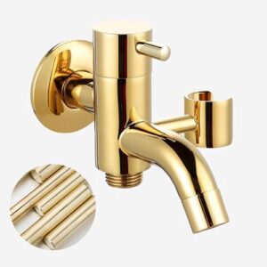 Handheld Bidet Sprayer for Toilet,Bidet Sprayer,Hung Toilet Shower,Independent Hanging Seat Combination for Bidet,Brushed Gold