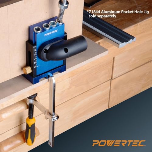 POWERTEC 110" Track Saw Guide Rail Kit for Festool and Makita, Includes 2PK 55" Guide Rails, 2PK Guide Rail Connectors, 2PK Track Saw Clamps (72058)