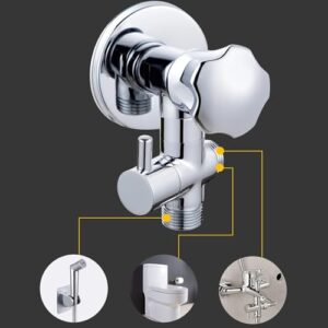 Toilet Bidet Kit - Handheld Bidet Sprayer - Chrome Toilet Shower Head with Hose and Holder Wall Mounted Toilet Shower Kit, for Personal Hygiene, Toilet Cleaning,A